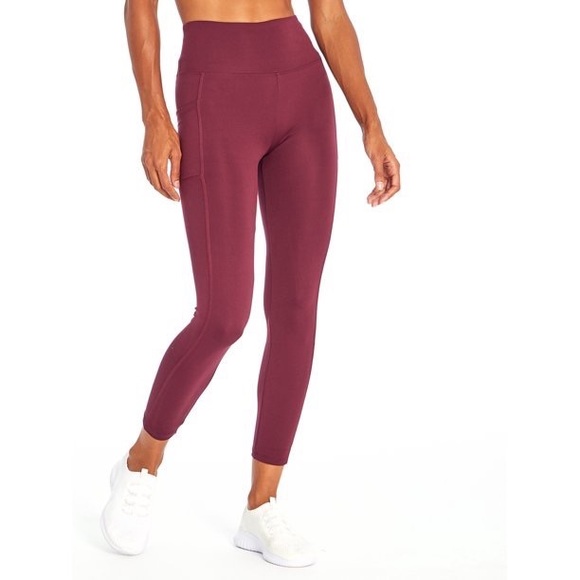 Bally Pants - Bally Total Fitness NWT! Active Red High Rise Pocket Ankle Legging Size XL